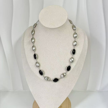 (C201)Collana girocollo in acciaio inox