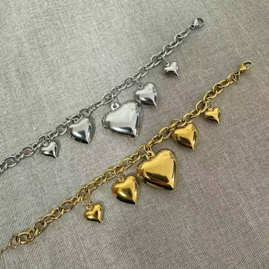 Bracciale a sonaglio “Cuori Charm”