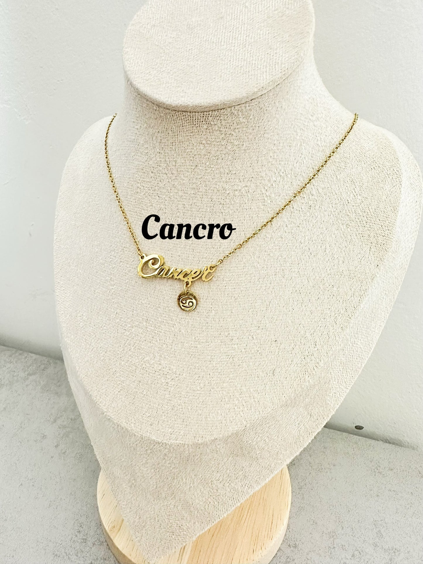 Collane zodiacali in acciaio inox (CZ1)lunghezza 45cm