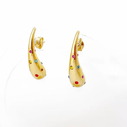 Orecchini a Goccia con Dettagli Brillanti – Eleganza Creativa