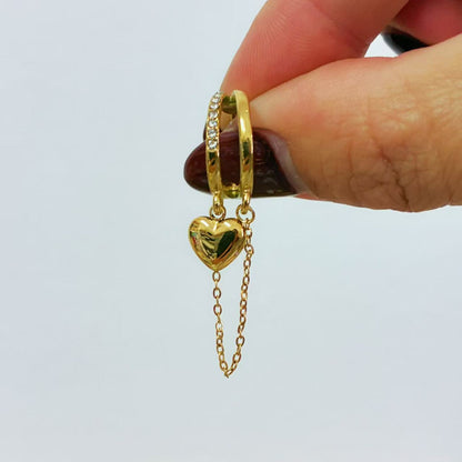 Orecchino Golden Heart