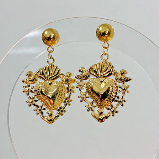 Orecchini Cuore Sacro