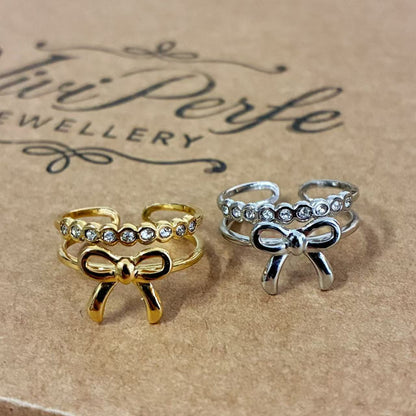 Anello Fiocco con Cristalli