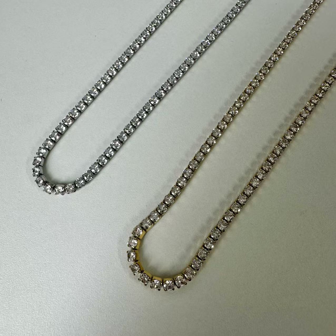 (C099)COLLANA DONNA TENNIS IN ACCIAIO INOX | WOMEN'S NECKLACE IN STAINLESS STEEL