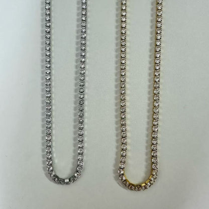 (C099)COLLANA DONNA TENNIS IN ACCIAIO INOX | WOMEN'S NECKLACE IN STAINLESS STEEL