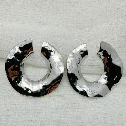 (O150)Orecchini cerchi grandi 3D