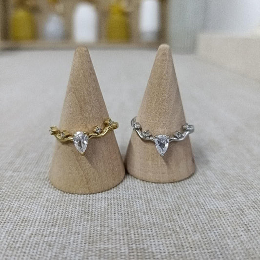 ANELLO GOCCIA ONDULATA