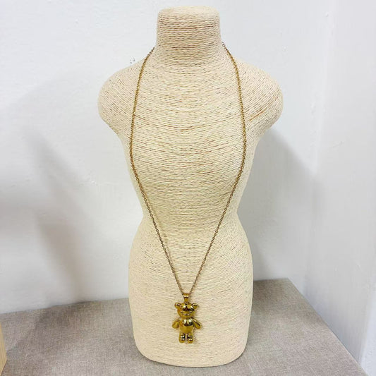 Collana lunga con ciondolo orsetto
