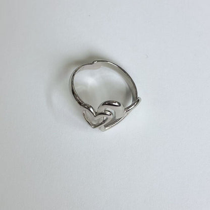 Anello Cuori Intrecciati – Acciaio Inossidabile