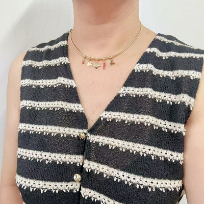 (C273)Collana apetta semirigida in acciaio inox