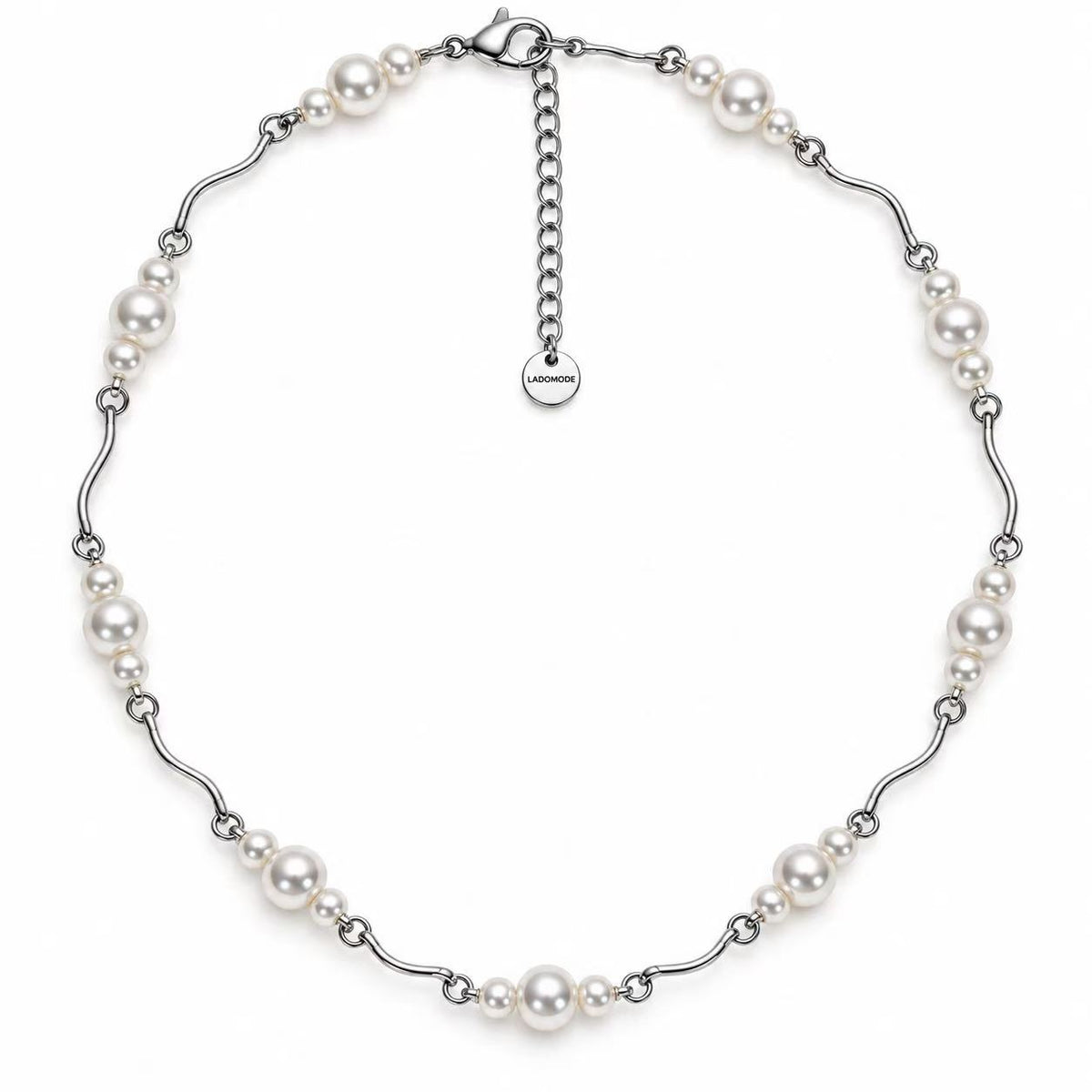 Collana Onde e Perle | in acciaio inox