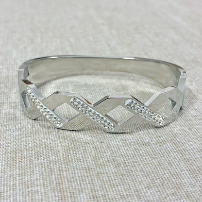 Bracciale rigido Intrecciato con la chiusura laterale