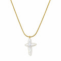 Collana “Perla Celeste” | 47cm | in acciaio inox