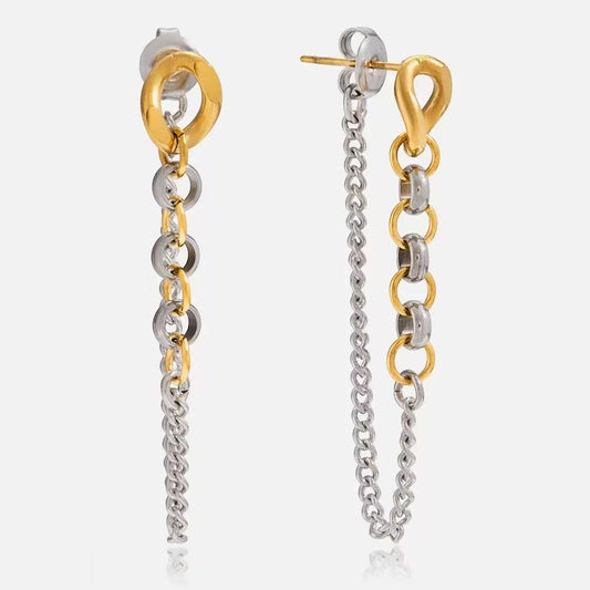 Orecchini Pendenti a Catena — Stile Industriale e Eleganza Contemporanea