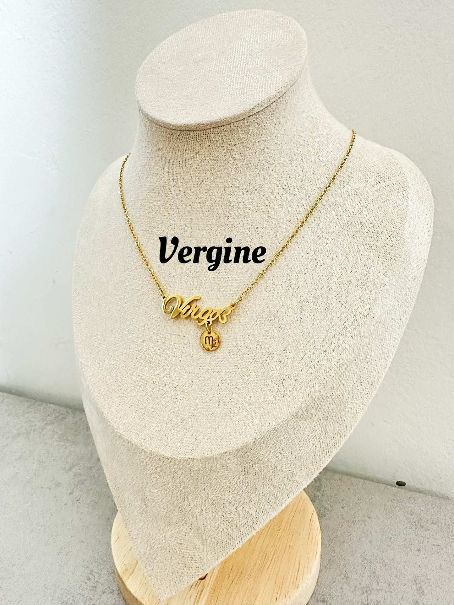 Collane zodiacali in acciaio inox (CZ1)lunghezza 45cm