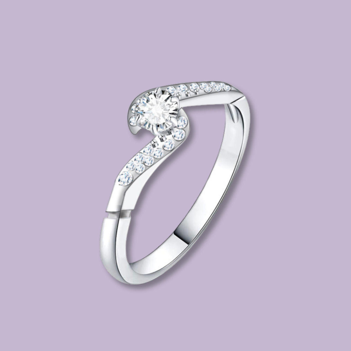 (A143)Anello zirconi regolabile in acciaio inox