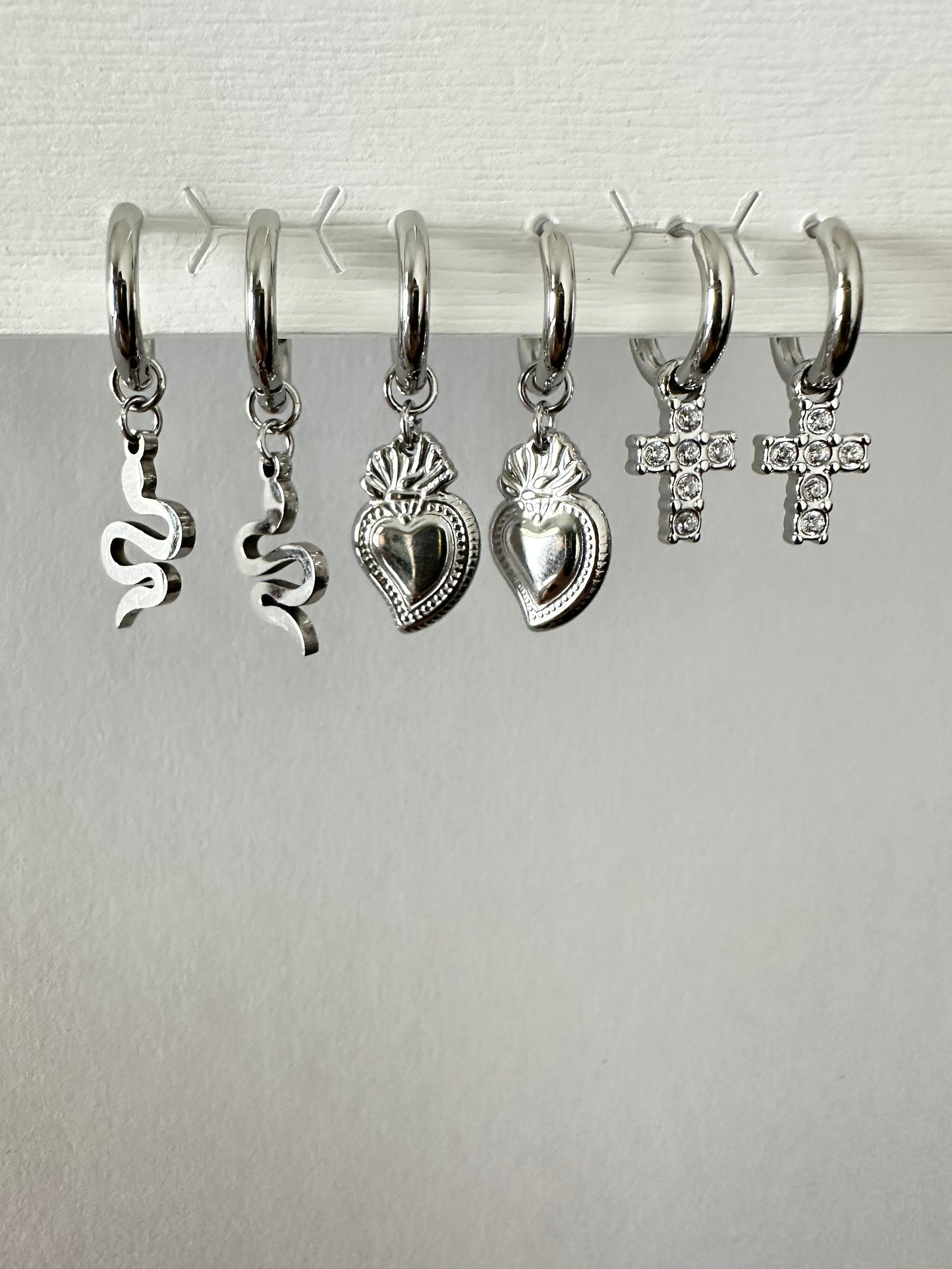 Set orecchini in acciaio inox (O1)