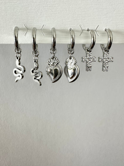 Set orecchini in acciaio inox (O1)