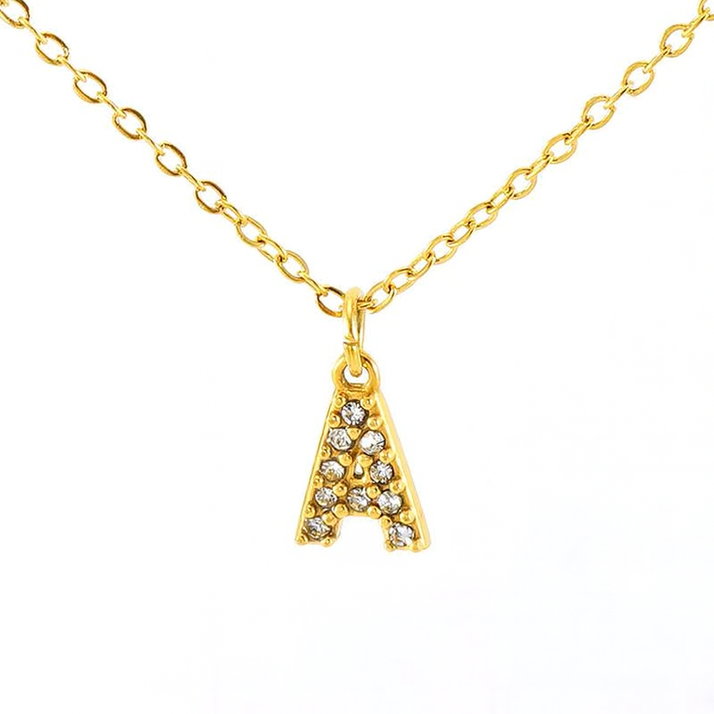 Collana Lettera Pavé – Iniziale Luminosissima