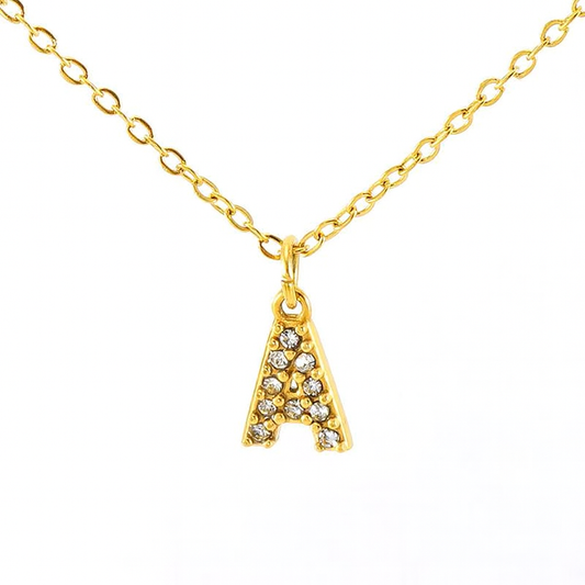 Collana Lettera Pavé – Iniziale Luminosissima