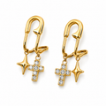Orecchini “Spilla Glam” | in acciaio inox