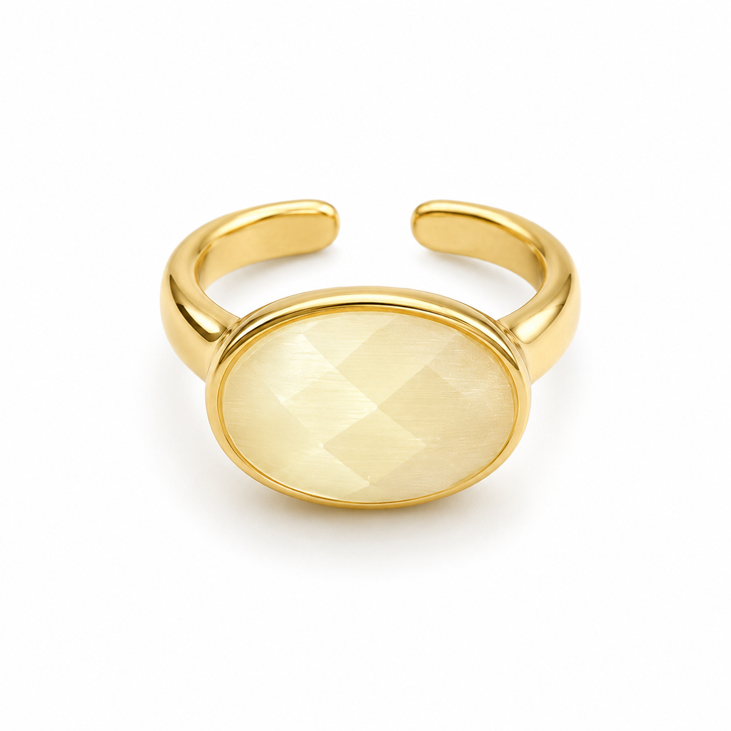 Anello “Gemma Ovale” | in acciaio inox