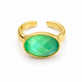 Anello “Gemma Ovale” | in acciaio inox