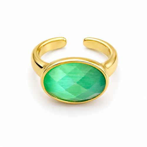 Anello “Gemma Ovale” | in acciaio inox