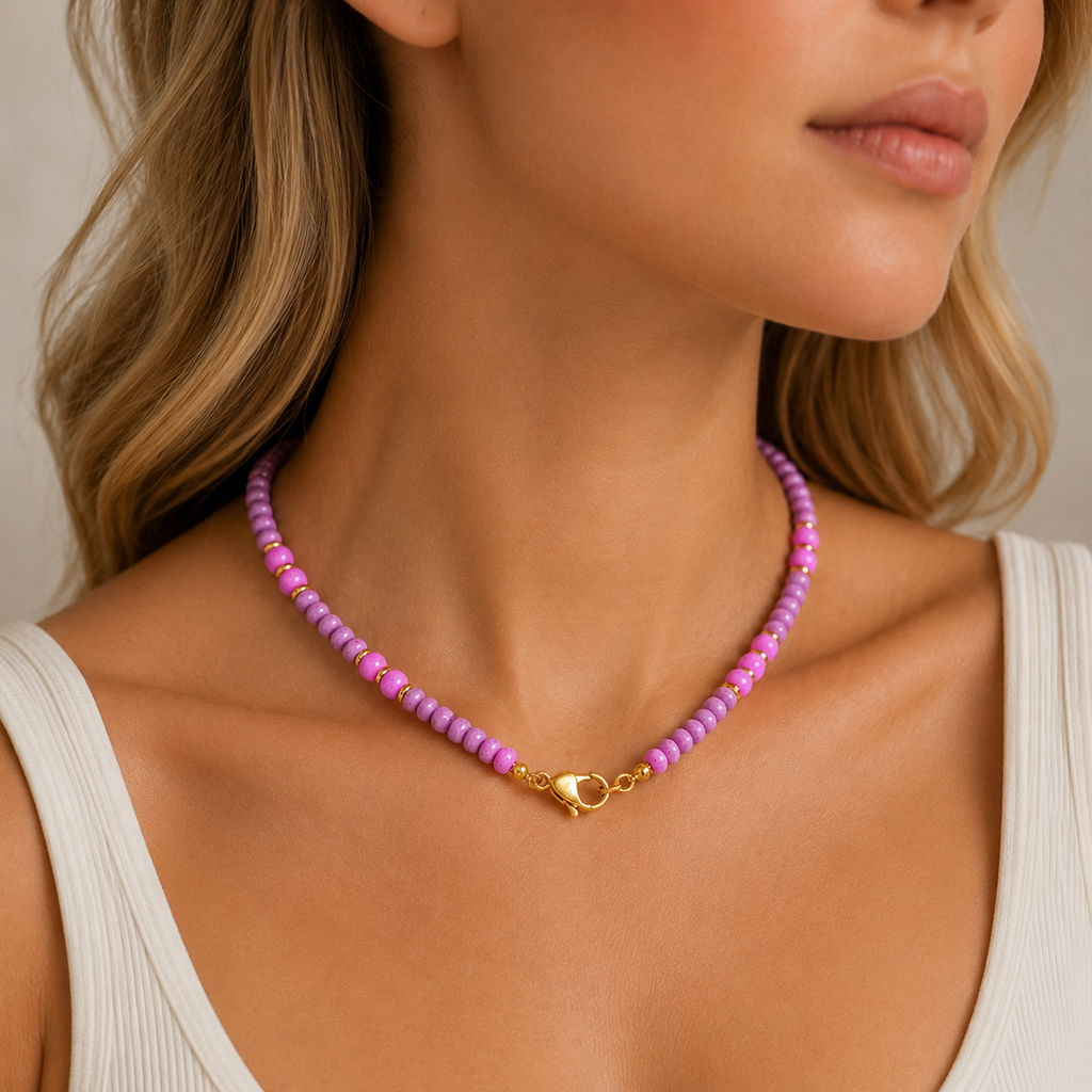 Collana “Armonia di Perle” | 41cm | in acciaio inox