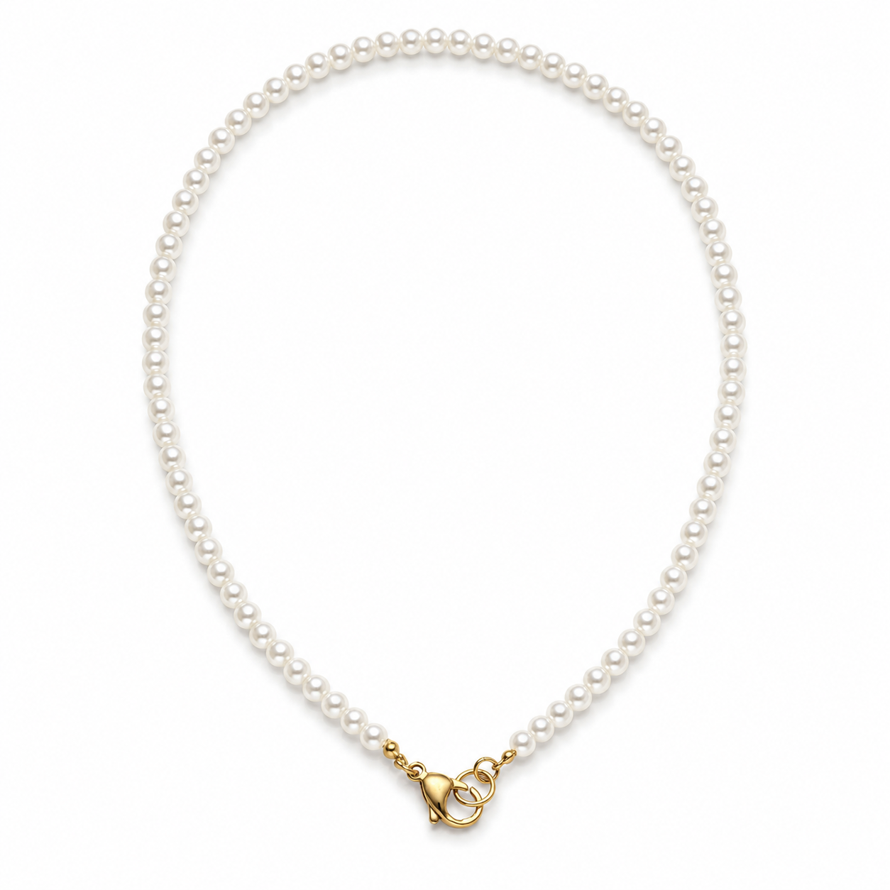 Collana “Perla Essenziale” | 45cm | in acciaio inox
