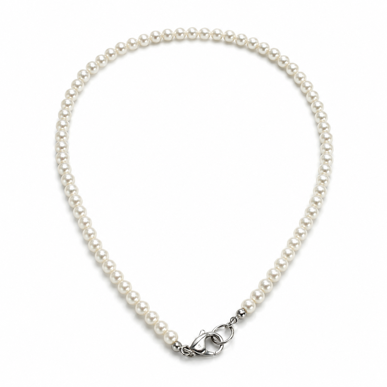 Collana “Perla Essenziale” | 45cm | in acciaio inox