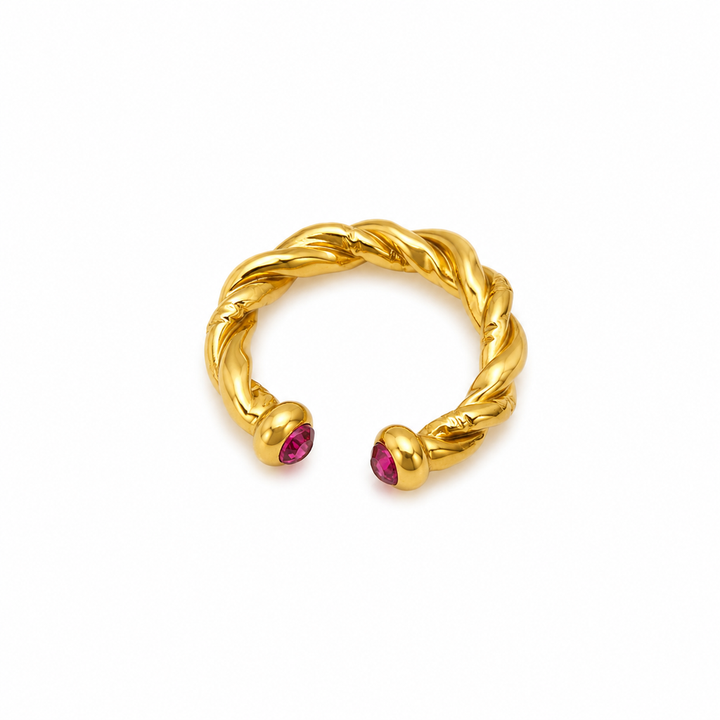 Anello “Twist” | in acciaio inox
