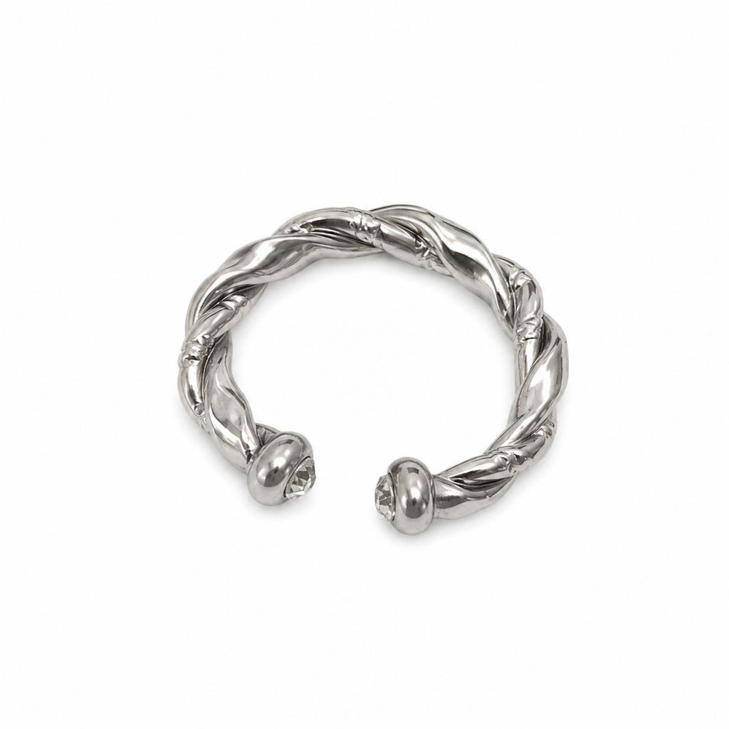 Anello “Twist” | in acciaio inox