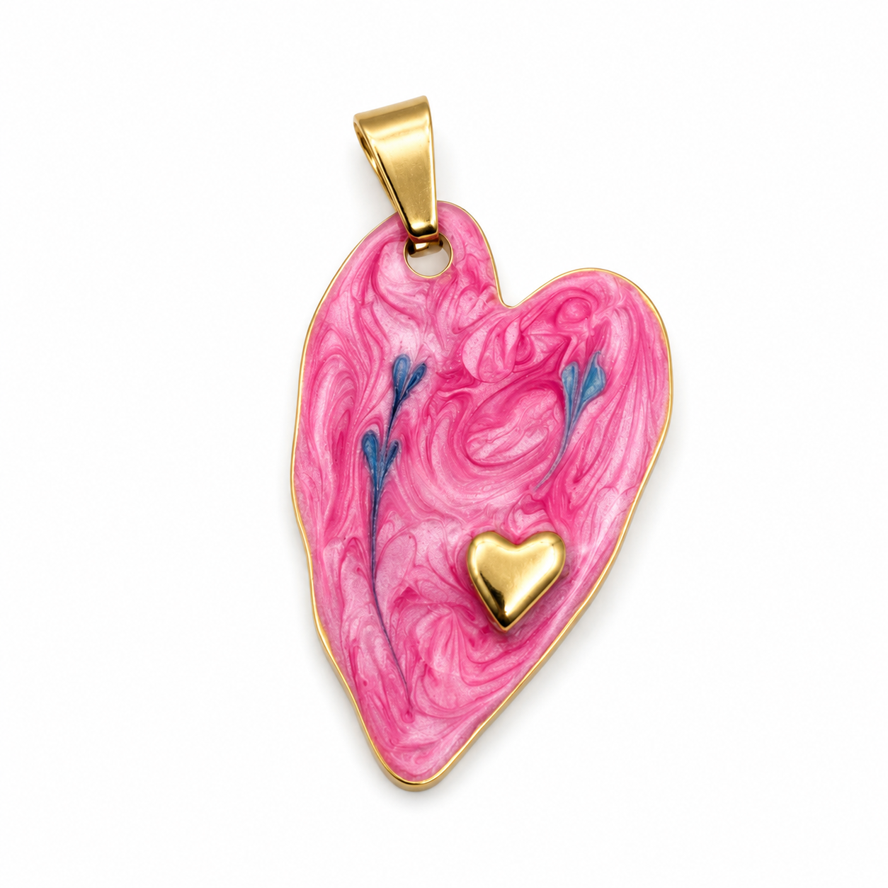 Ciondolo “Cuore Dipinto” | in acciaio inox