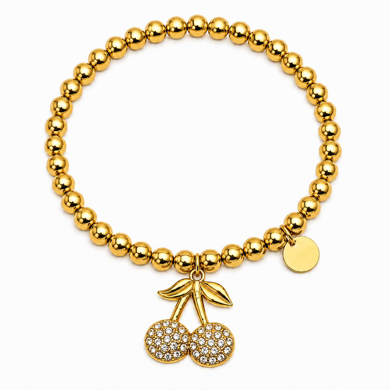 Bracciale “Ciliegina” | elastico | in acciaio inox