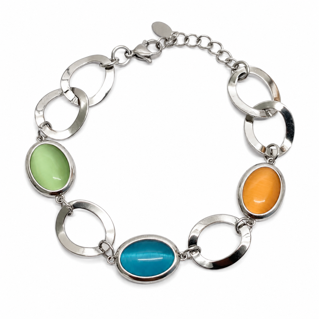 Bracciale “Ritmo Ovale” | in acciaio inox