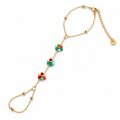 Bracciale a baciamano  “Fiorile” | in acciaio inox
