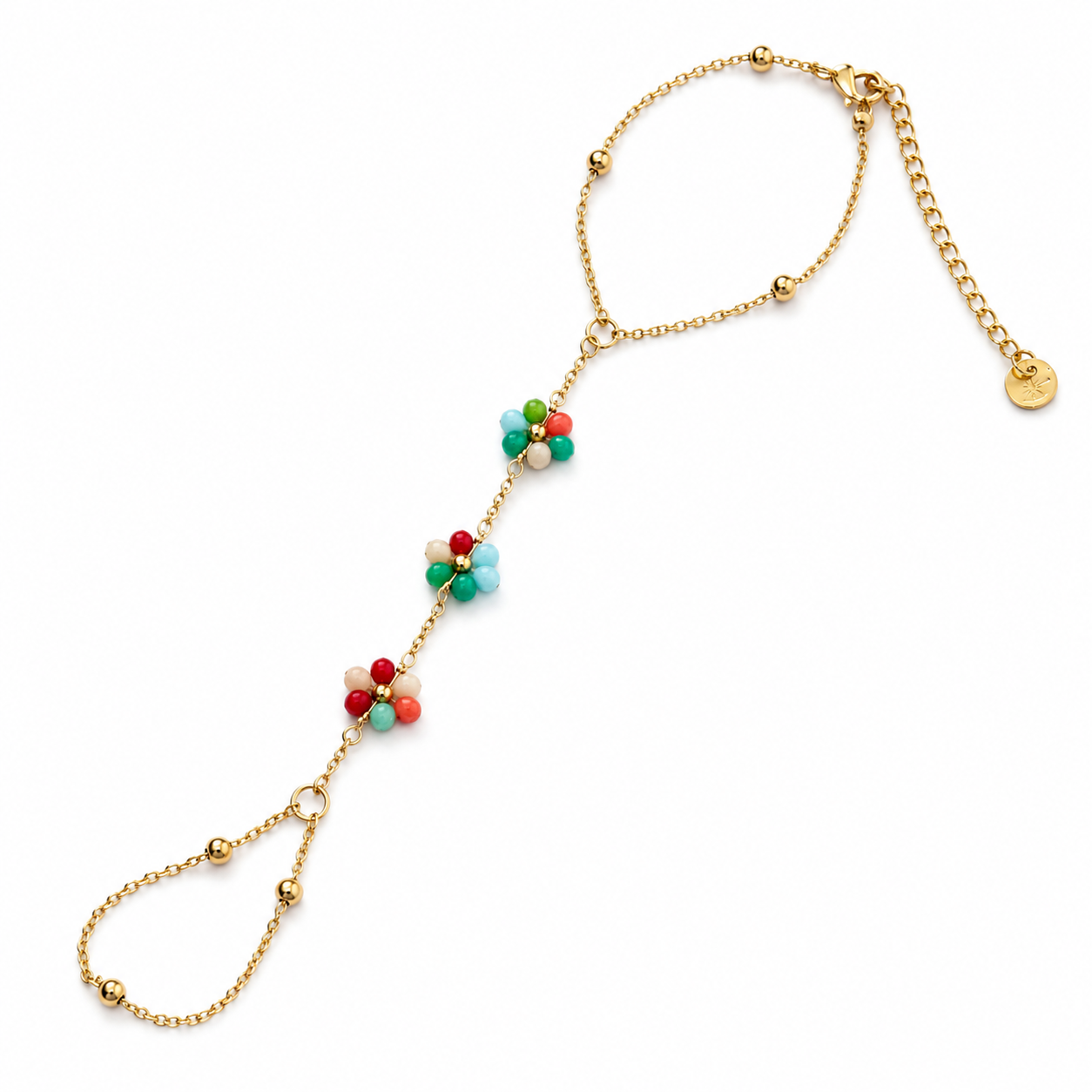 Bracciale a baciamano  “Fiorile” | in acciaio inox