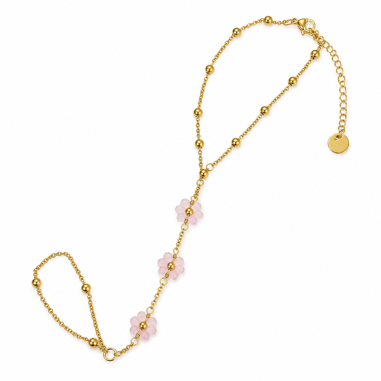 Bracciale a baciamano  “Fiorile” | in acciaio inox