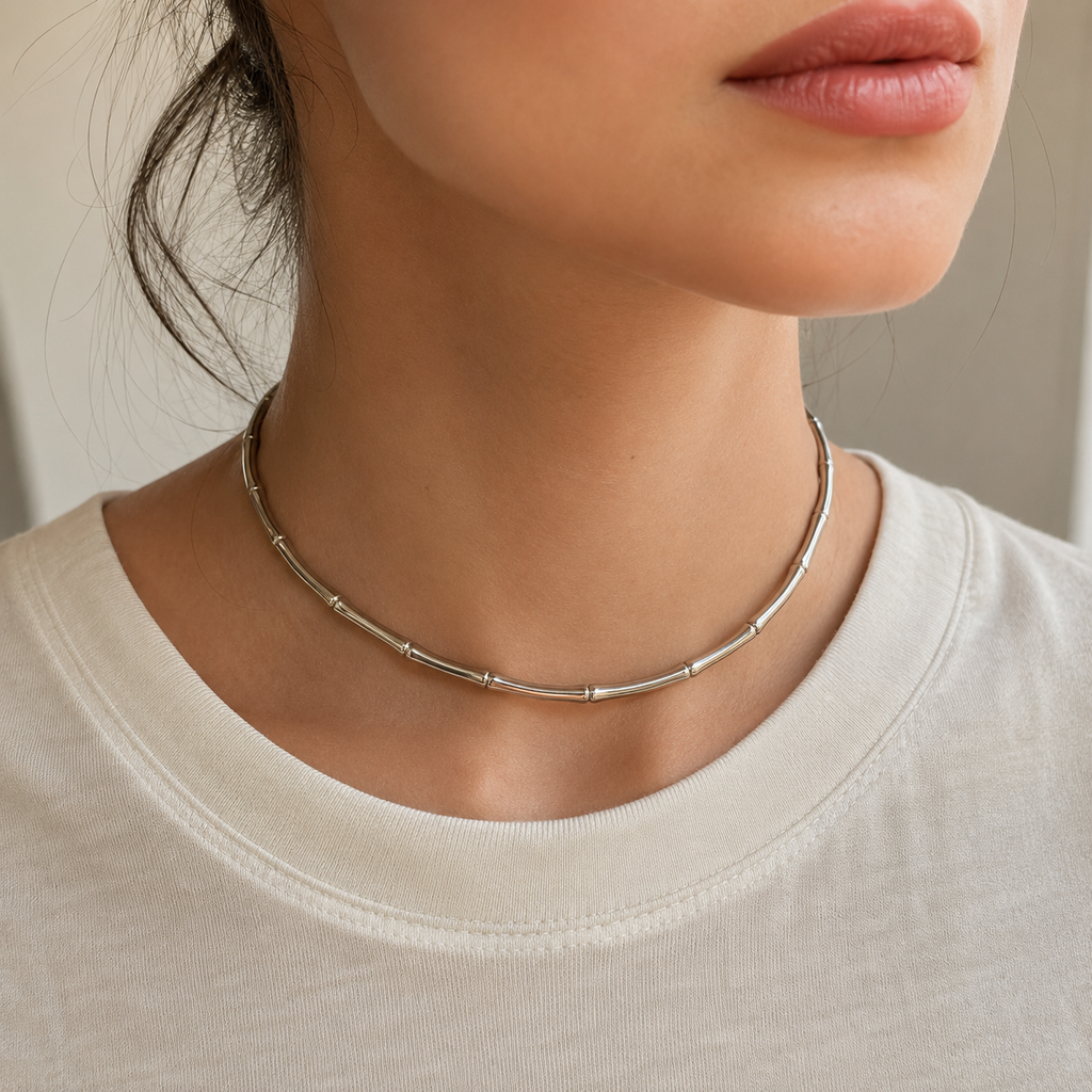 Collana “Bambù” | in acciaio inox