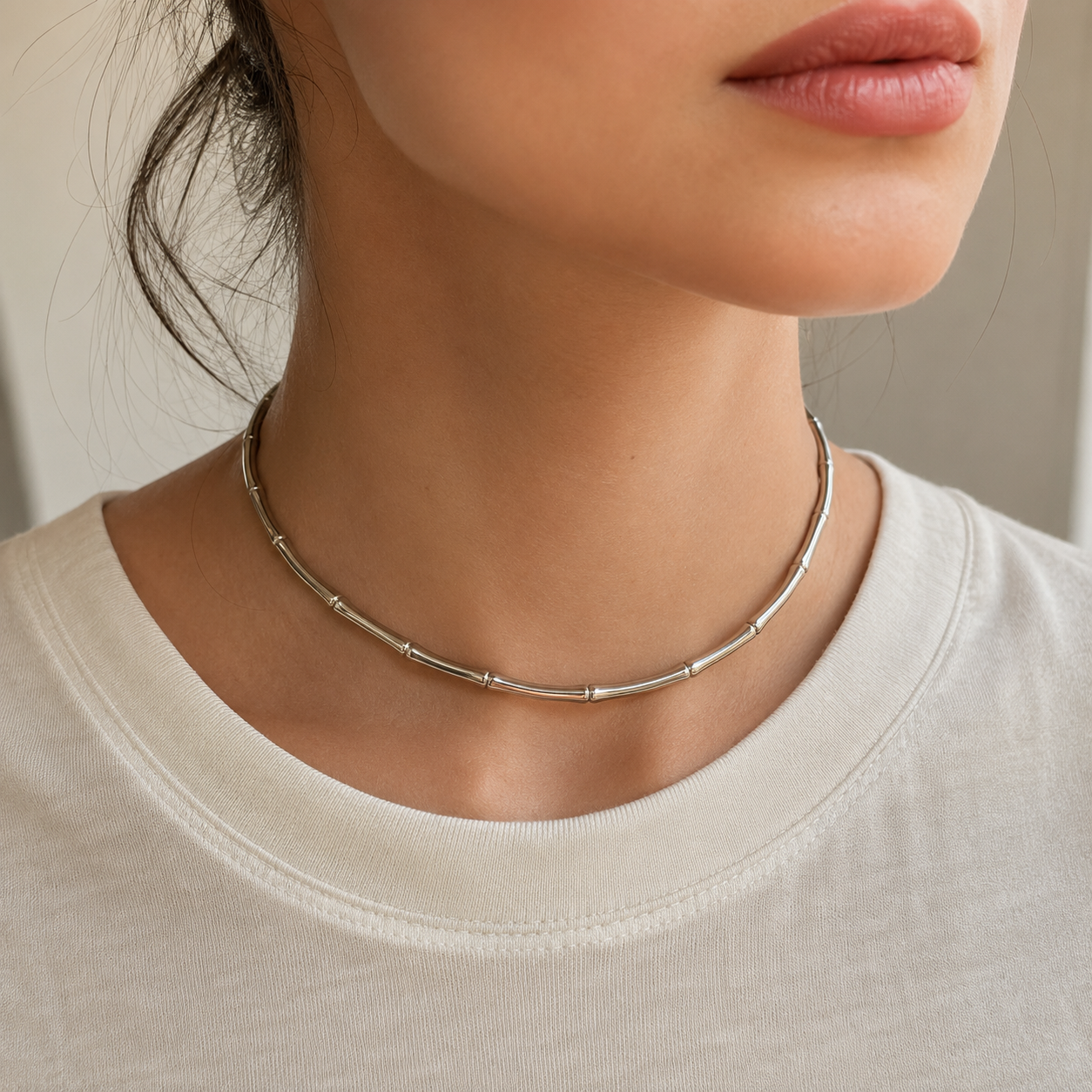 Collana “Bambù” | in acciaio inox