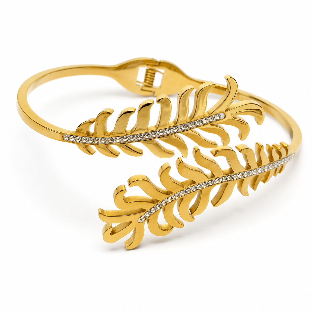 Bracciale “Foglia di Luce” | in acciaio inox