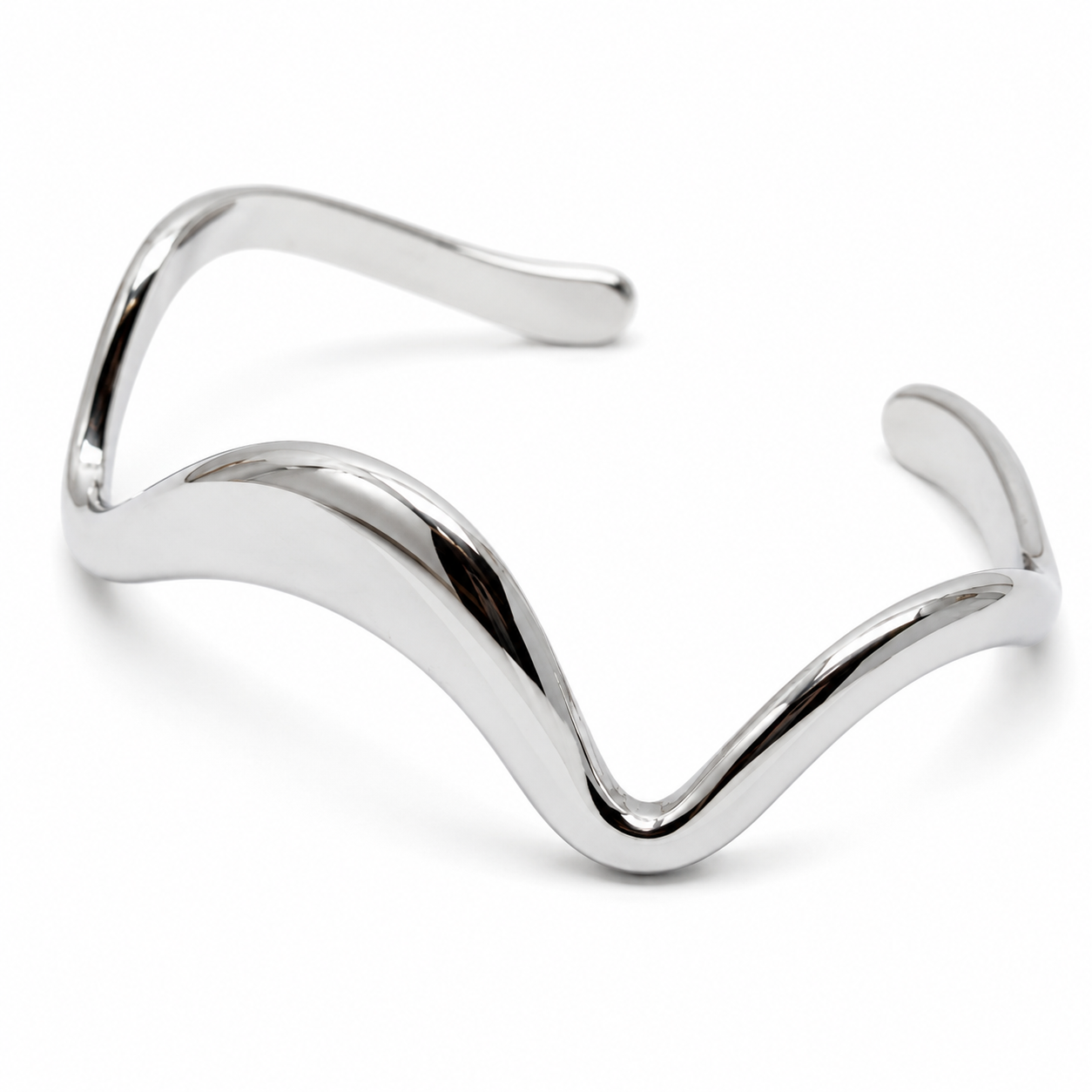 Bracciale “Onda Sinuosa” | in acciaio inox