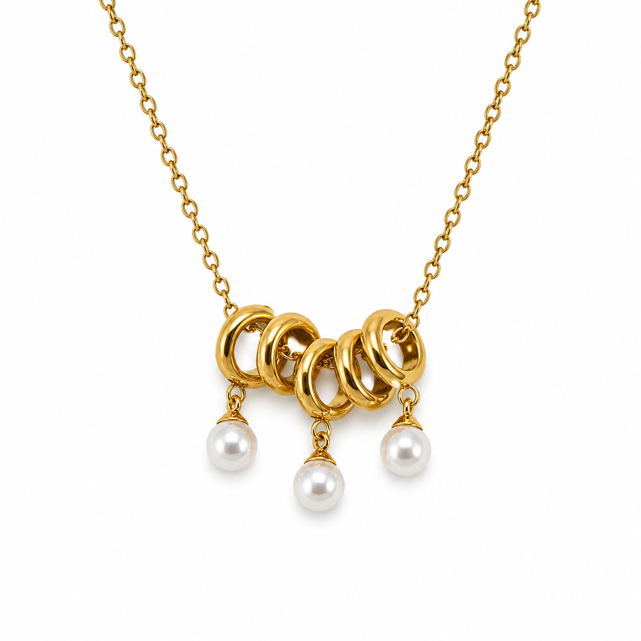 Collana “Danza di Perle” | in acciaio inox
