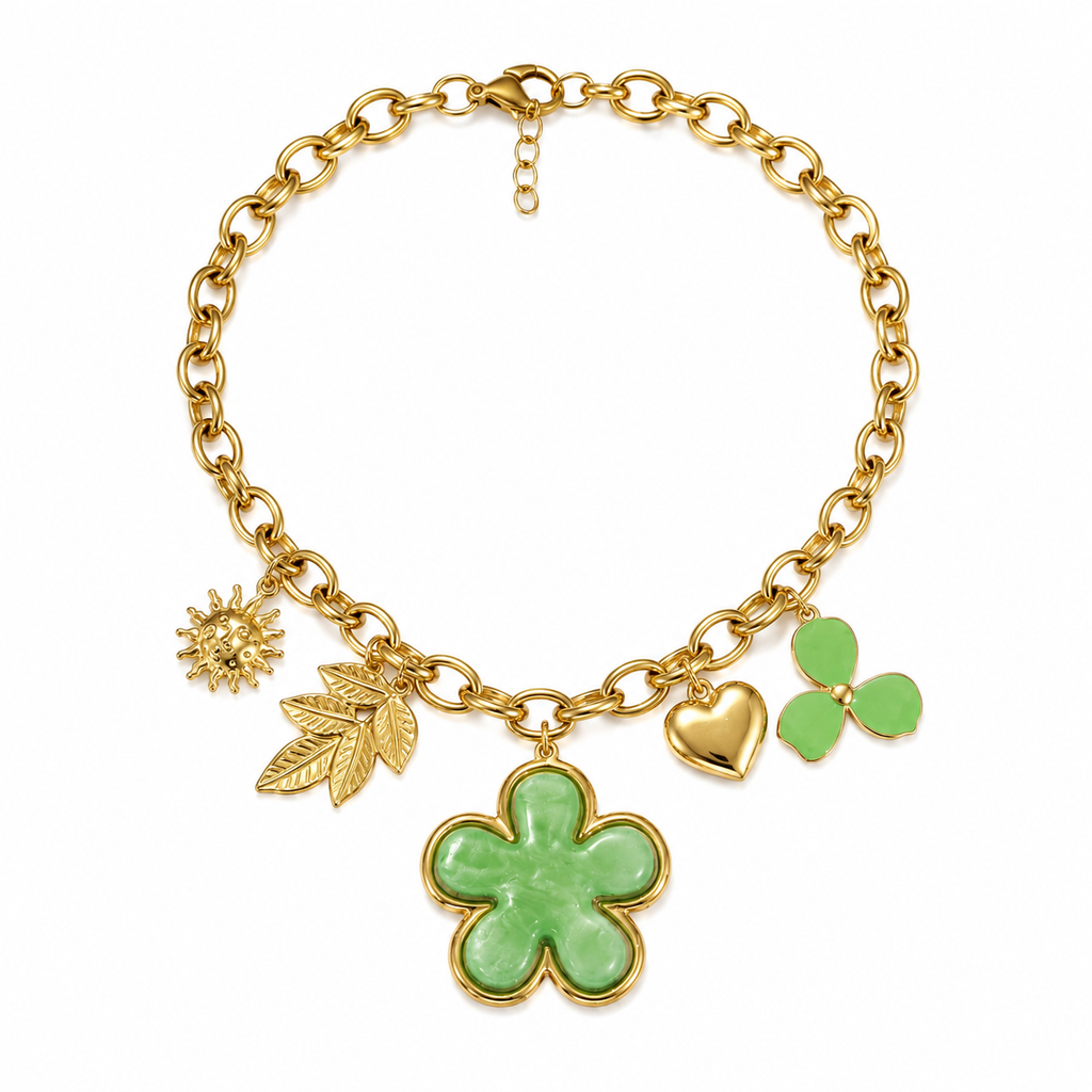 Collana “Fioritura” | in acciaio inox