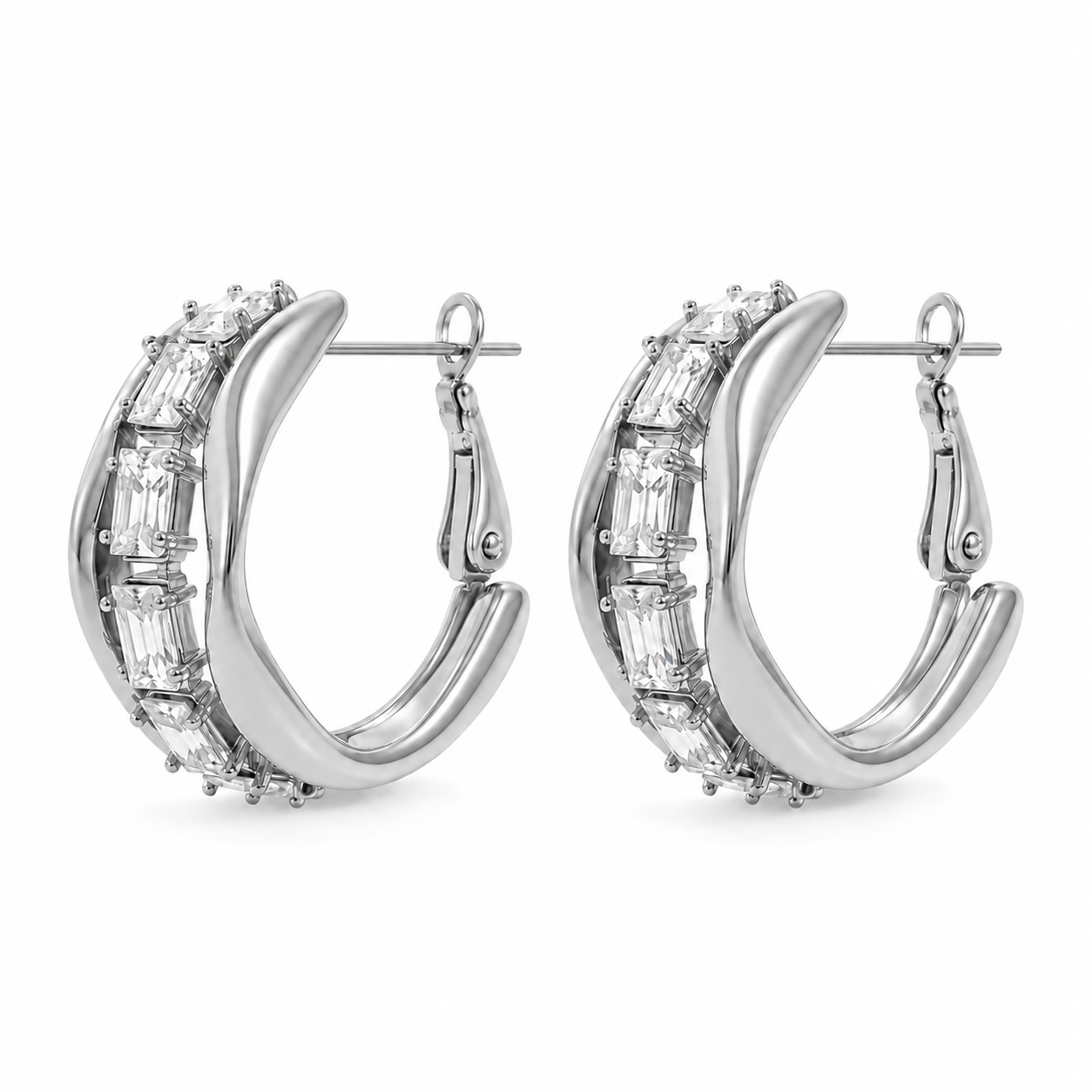 Orecchini “Crescent” | in acciaio inox