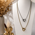 Collana con chiusura a cuore | 80cm | in acciaio inox
