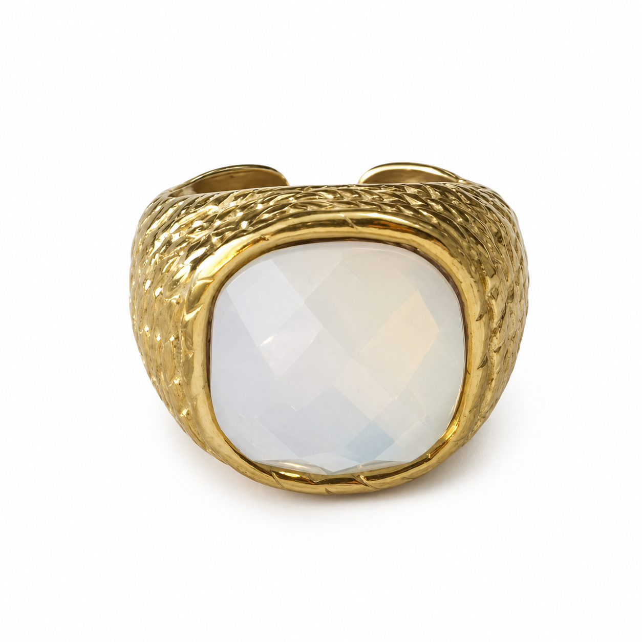 Anello “Scaglia” | in acciaio inox