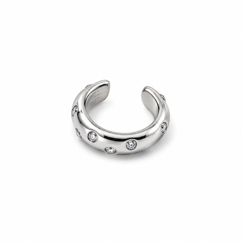 Ear Cuff Mezzaluna | in acciaio inox