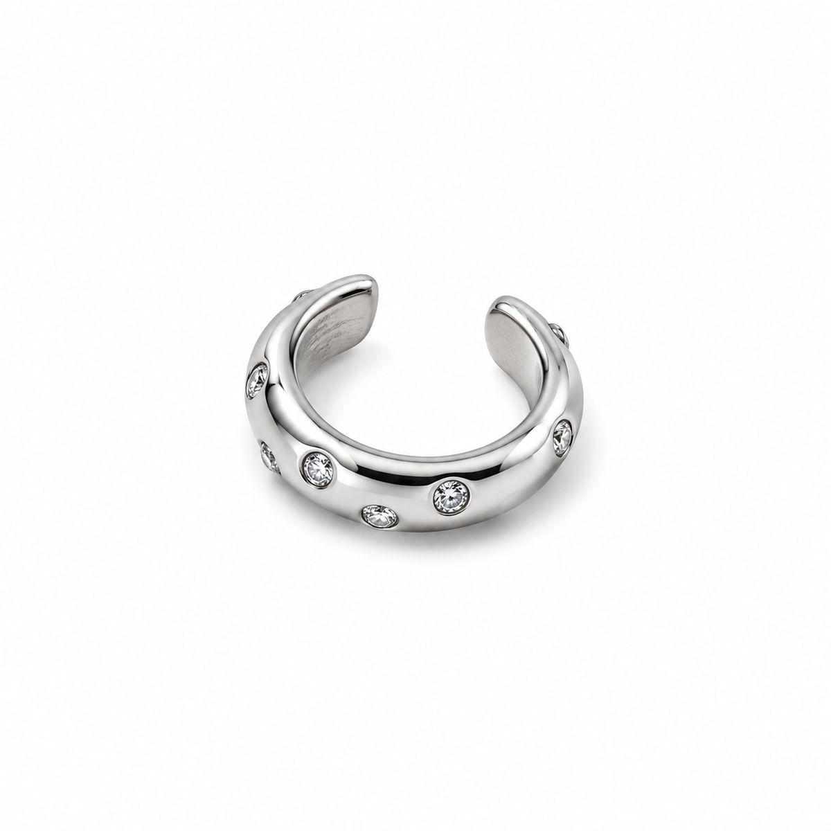 Ear Cuff Mezzaluna | in acciaio inox
